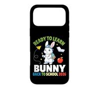 Carcasa para iPhone 17 Pro MAX Ready To Learn Bunny Back To School 2026 Estudiante Niños Niñas