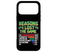 Carcasa para iPhone 17 Pro MAX Reasons I Lost The Game - Funny Video Gamer Gaming Humor