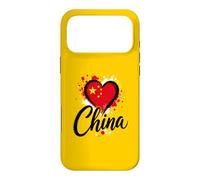 Carcasa para iPhone 17 Pro MAX Recuerdo de Viaje de Negocios con la Bandera de Vacaciones en Forma de corazón de «Me Encanta China