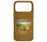 Carcasa para iPhone 17 Pro MAX Recuerdo Vintage del mar mediterráneo con Etiqueta de Caja de Olivo Puglia