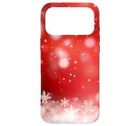 Carcasa para iPhone 17 Pro MAX Red Christmas Snowflake Winter Holiday Bokeh Phone Design