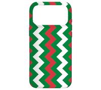 Carcasa para iPhone 17 Pro MAX Red Green White Italy Tricolor Zigzag Tuscan Stripe Pattern