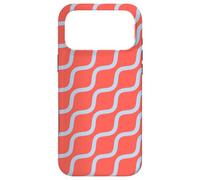 Carcasa para iPhone 17 Pro MAX Red Grey Wavy Lines Curve Row Sound Wave Retro Pattern
