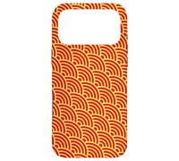 Carcasa para iPhone 17 Pro MAX Red Orange Saffron Wave Arch Semicircle Geometric Pattern