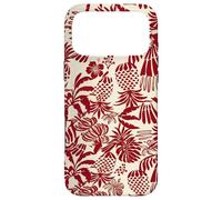 Carcasa para iPhone 17 Pro MAX Red Tropical Pineapple Palm Leaf Aloha Summer Pattern
