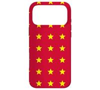 Carcasa para iPhone 17 Pro MAX Red Yellow Grid Star Line Stripe China Flag Peking Pattern