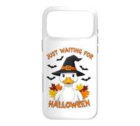 Carcasa para iPhone 17 Pro MAX Regalo de Just Waiting for Halloween con Forma de Pato Brujo para Hombres, Mujeres y niños