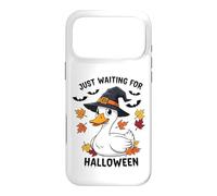 Carcasa para iPhone 17 Pro MAX Regalo de Just Waiting for Halloween con Forma de Pato Brujo para Hombres, Mujeres y niños