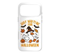 Carcasa para iPhone 17 Pro MAX Regalo de Just Waiting for Halloween con Forma de Pato Brujo para Hombres, Mujeres y niños