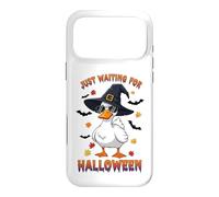 Carcasa para iPhone 17 Pro MAX Regalo de Just Waiting for Halloween con Forma de Pato Brujo para Hombres, Mujeres y niños