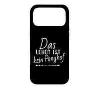 Carcasa para iPhone 17 Pro MAX Regalo Divertido con Texto en alemán Das Leben ist kein Ponyhof Sarkasmus.