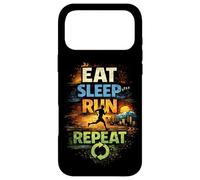 Carcasa para iPhone 17 Pro MAX Regalo Divertido para Corredores de Eat Sleep Run Repeat
