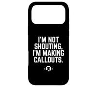 Carcasa para iPhone 17 Pro MAX Regalo Divertido para videojugadores con Texto en inglés I'm Not Shouting I Am Making Callouts