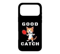 Carcasa para iPhone 17 Pro MAX Regalo para Jugador de Tenis de Mesa Good Catch Cat Kitten