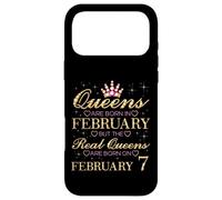 Carcasa para iPhone 17 Pro MAX Reinas Reales Nacen el 7 de febrero, cumpleaños 7 de febrero