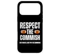 Carcasa para iPhone 17 Pro MAX Respect The Commish Funny Fantasy Football Commissioner