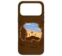 Carcasa para iPhone 17 Pro MAX Resurrection Sunday Cross of Jesus Christ Empty Tomb Faith