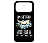 Carcasa para iPhone 17 Pro MAX Retirement Not My Problem Im Retired Dont Have To Cat Coffee