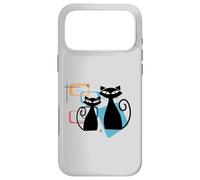 Carcasa para iPhone 17 Pro MAX Retro Atomic Age Mid-Century Twin Cat Vintage Modern Design