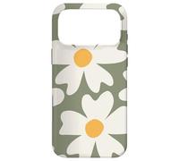 Carcasa para iPhone 17 Pro MAX Retro Daisy Flower Leaves Boho Dark Green Cover