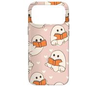 Carcasa para iPhone 17 Pro MAX Retro Ghost Reading Books Cute Groovy Spooky Beige Orange