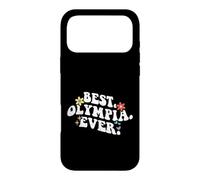 Carcasa para iPhone 17 Pro MAX Retro Groovy Best Olympia Ever First Name Día de la Madre Niña