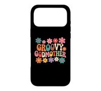 Carcasa para iPhone 17 Pro MAX Retro Groovy Madrina 70s Floral Boho Padrino