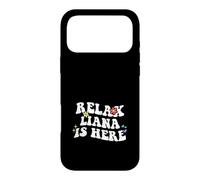 Carcasa para iPhone 17 Pro MAX Retro Groovy Relax Liana Is Here Funny Nombre del Día de la Madre
