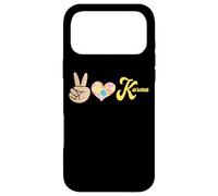Carcasa para iPhone 17 Pro MAX Retro Leopardo Paz Corazón Karma Boho Espiritual