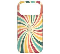 Carcasa para iPhone 17 Pro MAX Retro Swirl Rainbow 70s Estética Boho Verano