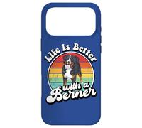 Carcasa para iPhone 17 Pro MAX Retro Vintage Life Is Better Bernese Mountain Dog Lover