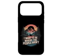 Carcasa para iPhone 17 Pro MAX Retro Vintage Quiero Estar Donde No Está La Gente
