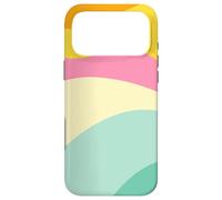 Carcasa para iPhone 17 Pro MAX Retro Waves Swirls Pastel Rainbow Wavy Stripes 70s Aesthetic