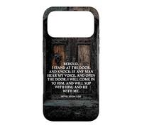 Carcasa para iPhone 17 Pro MAX Revelation 3:20 I Stand at The Door and Knock - Jesus Quote