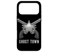 Carcasa para iPhone 17 Pro MAX Revólveres Ghost Town Western Vintage Cowboy Outlaw