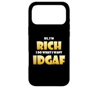 Carcasa para iPhone 17 Pro MAX Rich Costume Idgaf Meme Personalized Wealthy Person Success