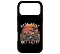 Carcasa para iPhone 17 Pro MAX Ride Fast Rot Bastante Esqueleto Chica Biker Western