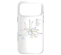 Carcasa para iPhone 17 Pro MAX Roma Italia Metro Train Suburban Railway - Mapa de Ruta de Recuerdo