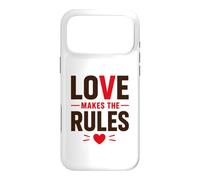 Carcasa para iPhone 17 Pro MAX Romantic Couple Quote Valentine's Day Love Makes The Rules