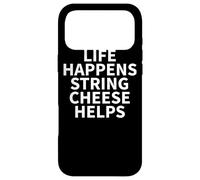 Carcasa para iPhone 17 Pro MAX Ropa de Queso de Cuerda, Gran diseño Divertido para Amantes de los quesos
