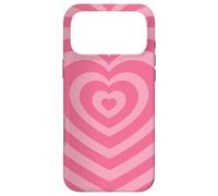 Carcasa para iPhone 17 Pro MAX Rosa Café Latte Love Heart Cute Preppy Girly Aesthetic