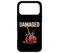 Carcasa para iPhone 17 Pro MAX Rosa dañada - Vintage Sad Feeling Broken Heart Flower