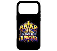 Carcasa para iPhone 17 Pro MAX Rosario Cruz Cristiana Rezando Manos Siempre Di Una Oración