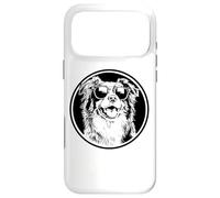 Carcasa para iPhone 17 Pro MAX Round Black Logo Blue Merle Australian Shepherd Lover