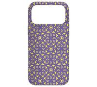 Carcasa para iPhone 17 Pro MAX Royal Purple Yellow Triangle Circle Dots Round Art Pattern