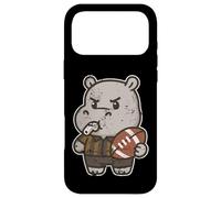 Carcasa para iPhone 17 Pro MAX Rugby Hippo Árbitro Dibujos Animados