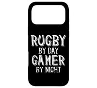 Carcasa para iPhone 17 Pro MAX Rugby Player by Day Gamer by Night Gaming Rugby Video Games