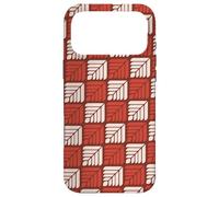 Carcasa para iPhone 17 Pro MAX Rust Red Terracotta Crops Leaf Forms Petal Art Deco Pattern