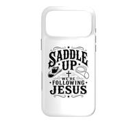 Carcasa para iPhone 17 Pro MAX Saddle Up Estaban siguiendo a Jesús Fe Biblia Escritura Dios