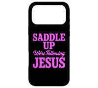 Carcasa para iPhone 17 Pro MAX Saddle Up Estaban siguiendo a Jesús Fe Escritura Cristiana Dios